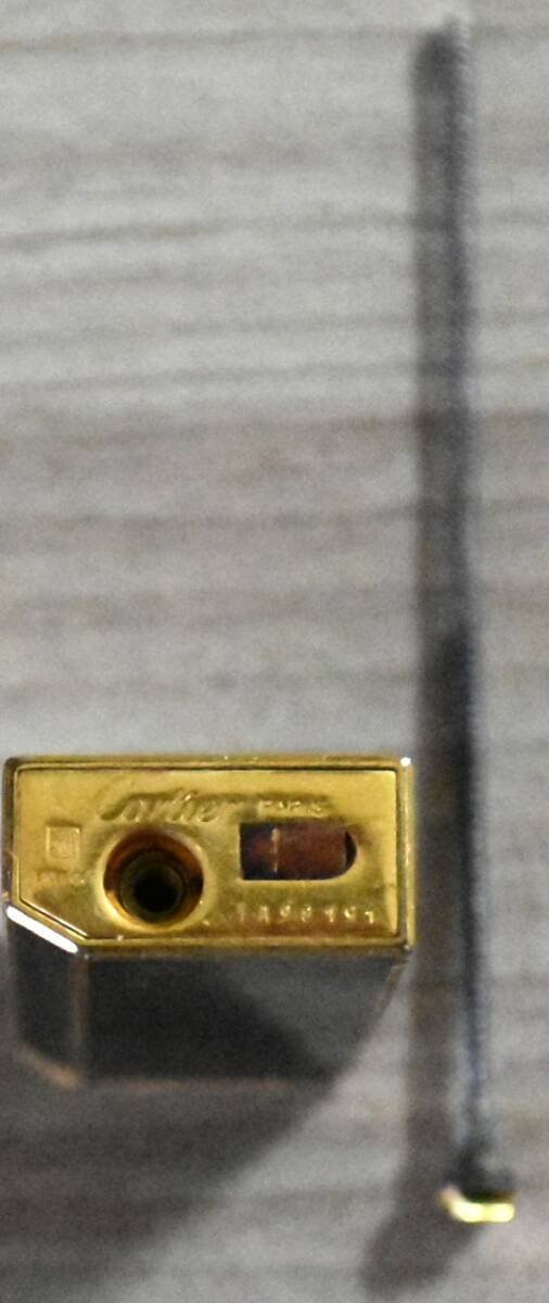カルティエ Cartier ペンタゴン 五角形 ローラー ガスライター ラッカー ブラック ゴールド 喫煙具 たばこグッズの画像8