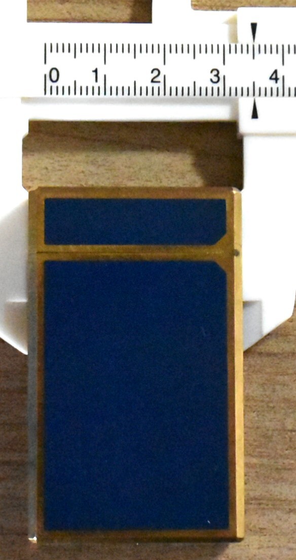 S.T.Dupont デュポン ライン1 都彭 漆 ガスライター ブルー × ゴールドカラー リフィル：レッド ローラー式 喫煙具 たばこグッズの画像8