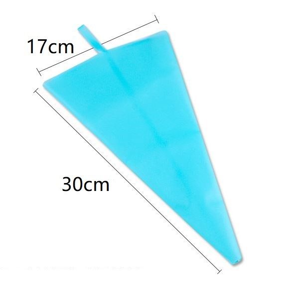 シュークリーム用 口金1個+TPU絞り袋  （青）1pcs (30cm x 17cm) 計 2点セット。
