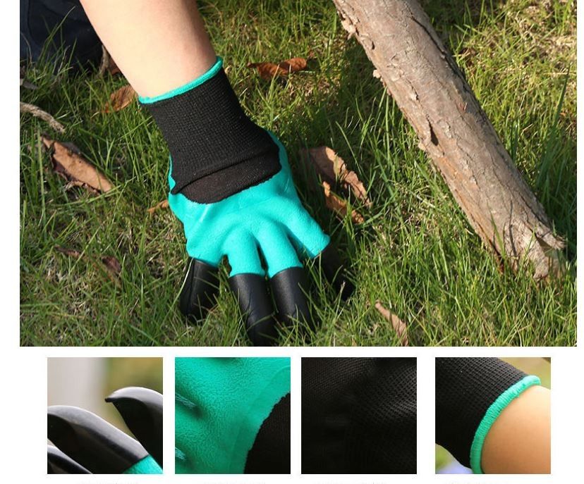 園芸用手工具  ガーデングローブ 右手爪4個付き 園芸用手袋 ガーデニングツール 鉢植え 草抜き 庭造り 手保護  耐摩耗 農業 
