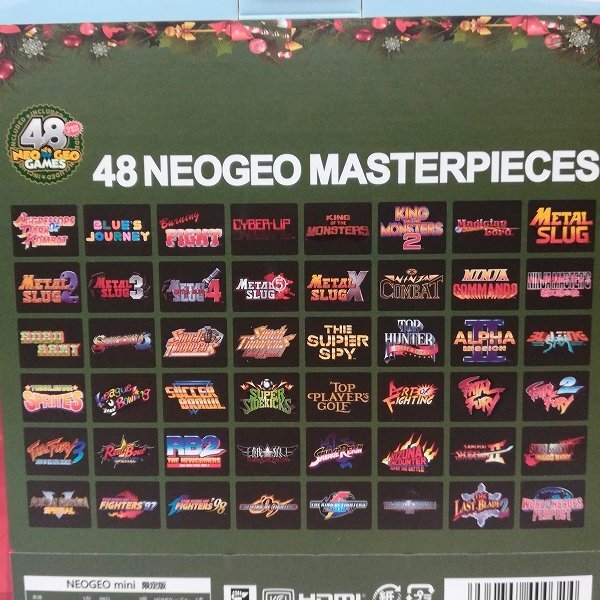 gA344b [箱説有] SNK NEOGEO mini 本体 クリスマス限定版 / ネオジオ ミニ 48 NEOGEO MASTERPIECES 48タイトル | ゲーム Xの画像2