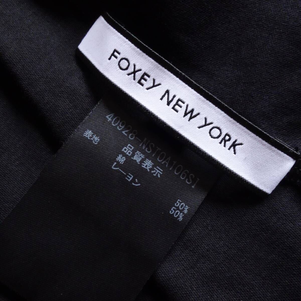 FOXEY NY 42 袖プチリボン 黒 カットソー_画像6