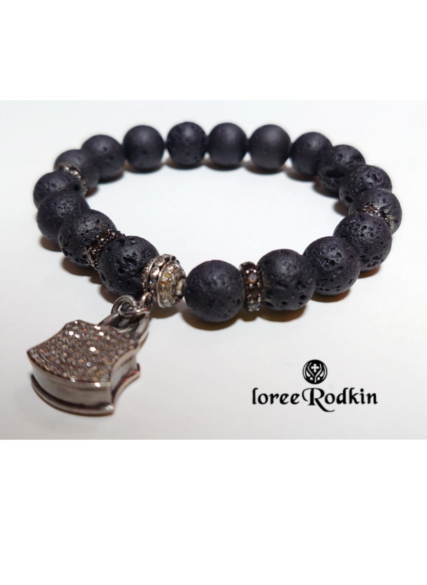  красивая вещь 【...】Loree Rodkin LAVA STONE  браслет  (33.2g) алмаз    серебристый 925 ...