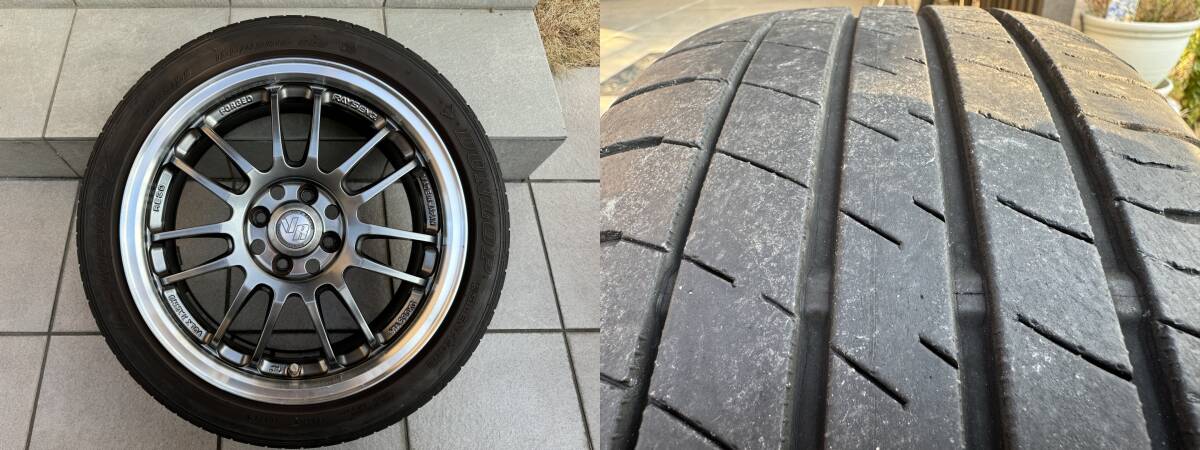 RAYS レイズ VOLK RACING ボルクレーシング RE30 中古タイヤホイール 4本セット 16インチ 6.5J+45 PCD100/4H 195/45R16の画像6