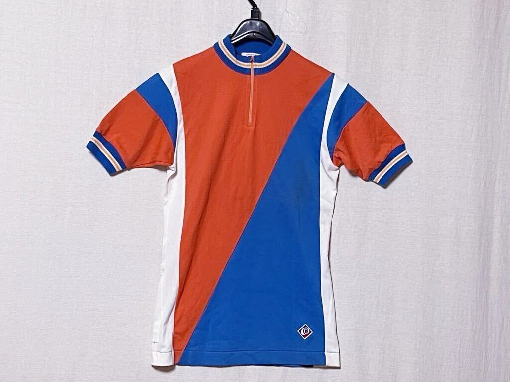 【70s 80s PEARL IZUMI】パールイズミ サイクリングジャージ シャツ 半袖 サイズL ビンテージ 日本製 vintage_画像1