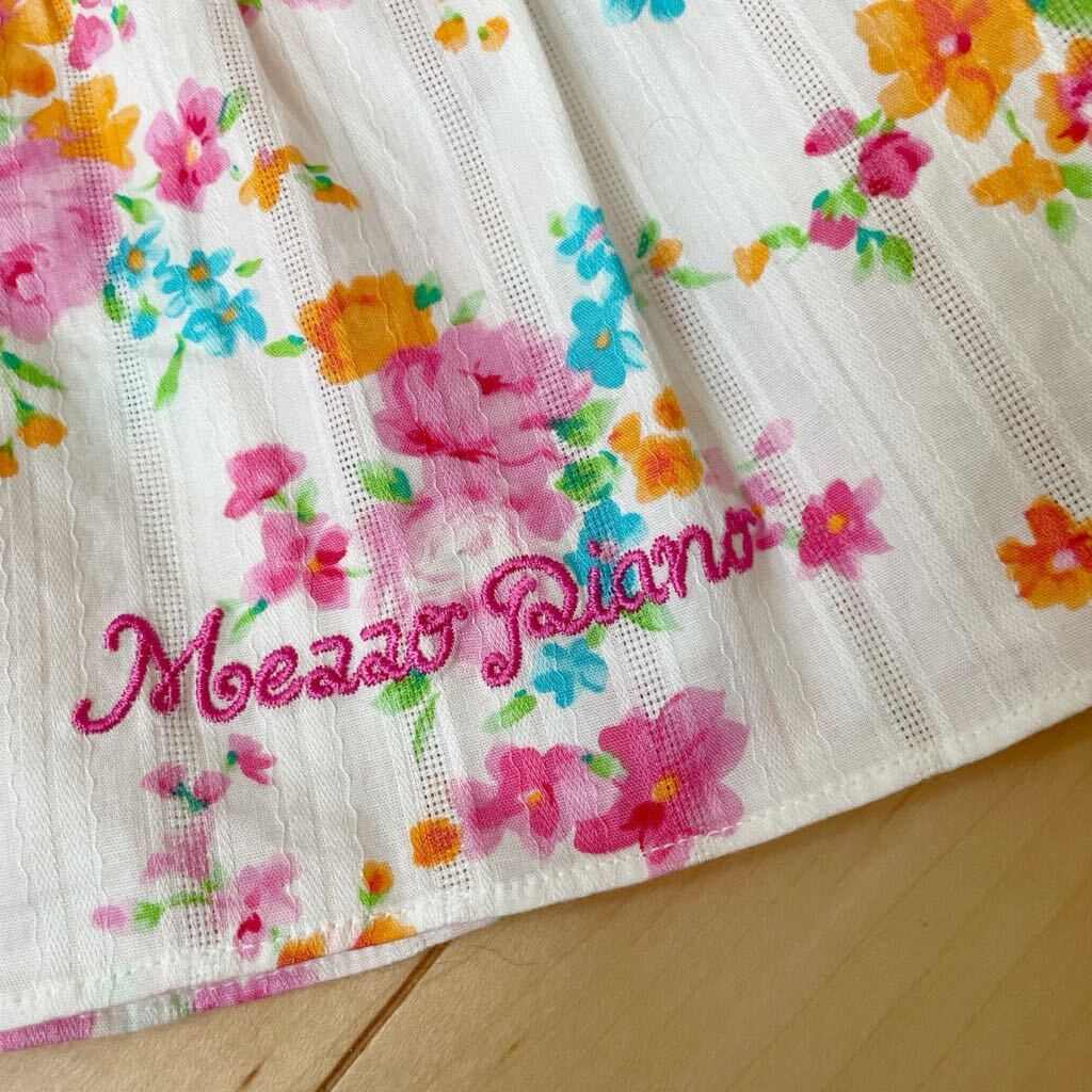  Mezzo Piano! regular price 13800 jpy new goods floral print skirt 150! spring summer ribbon race 