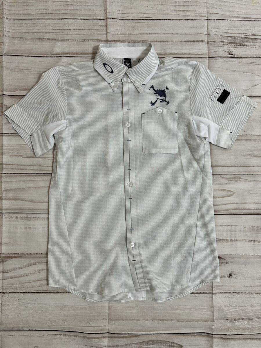 オークリー ゴルフシャツ 半袖 ボタン OAKLEY ゴルフウェア メンズ M 半袖シャツ トップス の画像1