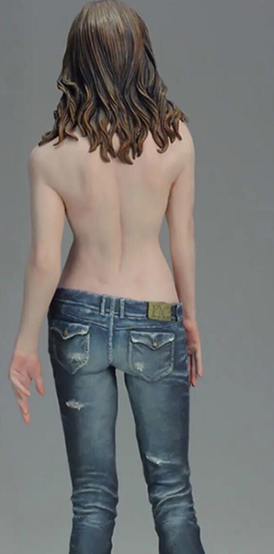 1/6スケール ガレージキット　未塗装　女性フィギュア　セクシーガール　デニムスタイル　デッサンドール
