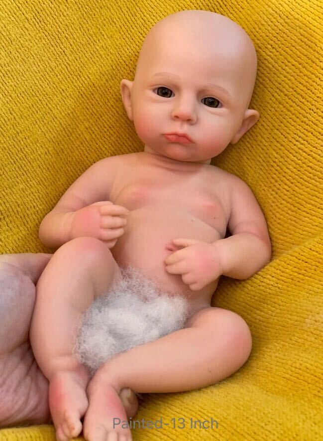  baby doll 13 -inch 35cm child Reborn doll full silicon special cosmetics construction newborn baby girl 