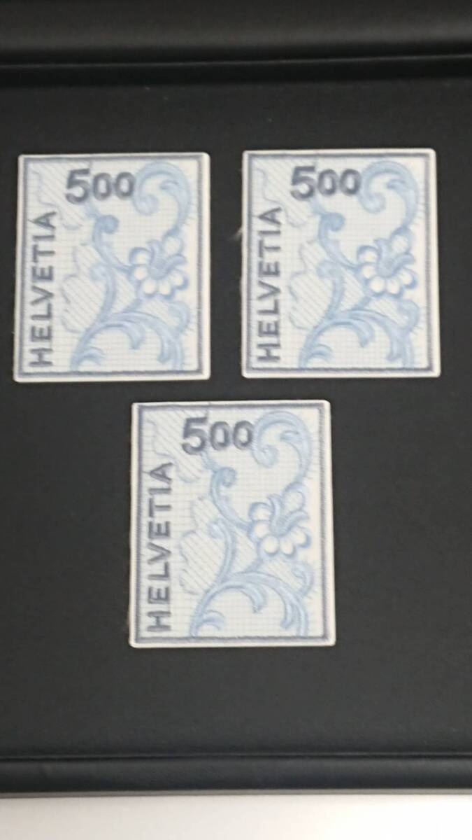 未使用美品 刺切手 スイス ザンクトガレン オーストリア プチポワン リンドウ 海外切手 の画像2