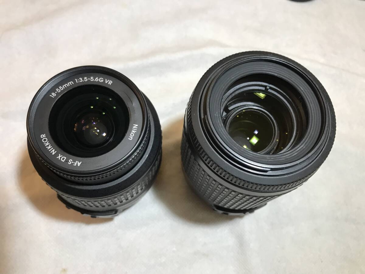 Nikon ニコン　AF-S55-200mm4-5.6G VR+AF-S18-55mm3.5-4.6G VR レンズ2本　訳あり品_画像8