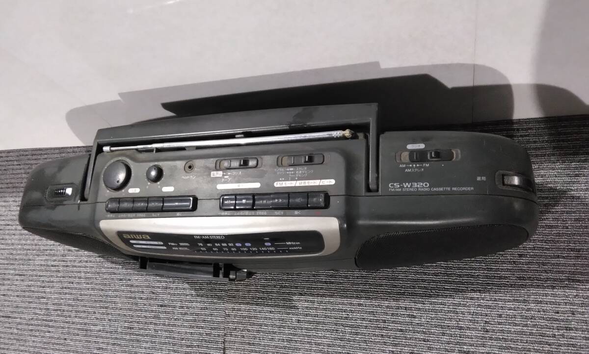 M86 棚21 現状品 AIWA CS-W320 アイワ ステレオラジオカセットレコーダー ラジカセ オーディオ機器 4/23の画像3