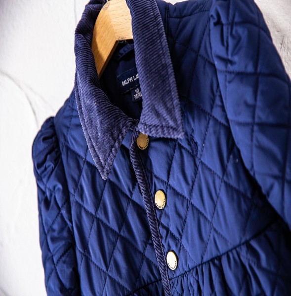  Ralph Lauren POLO girl quilting jacket blouson coat navy 110 navy blue Kids Polo girls domestic regular goods 