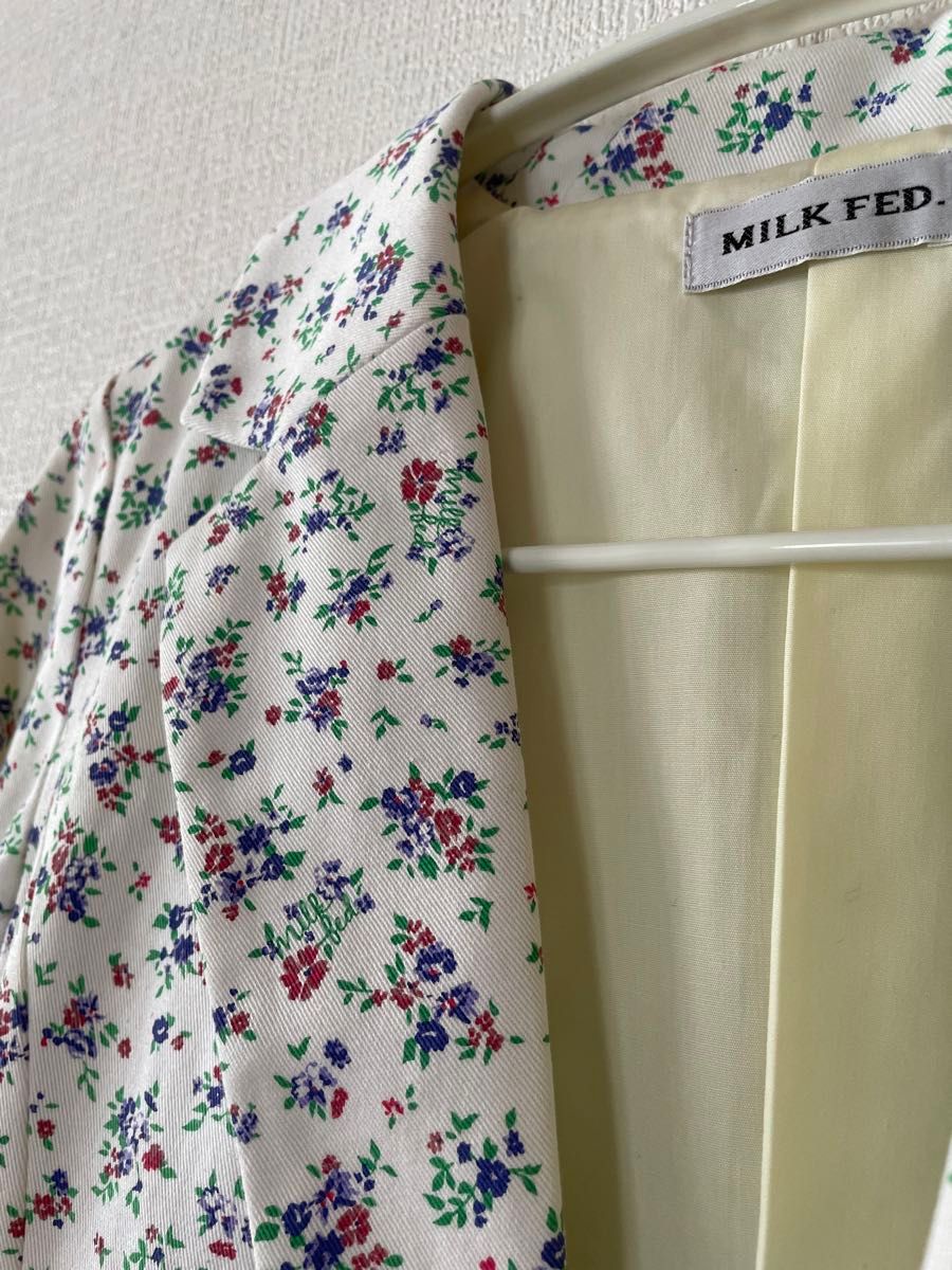 MILK FED. 花柄セットアップスーツXS パンツ　ジャケット