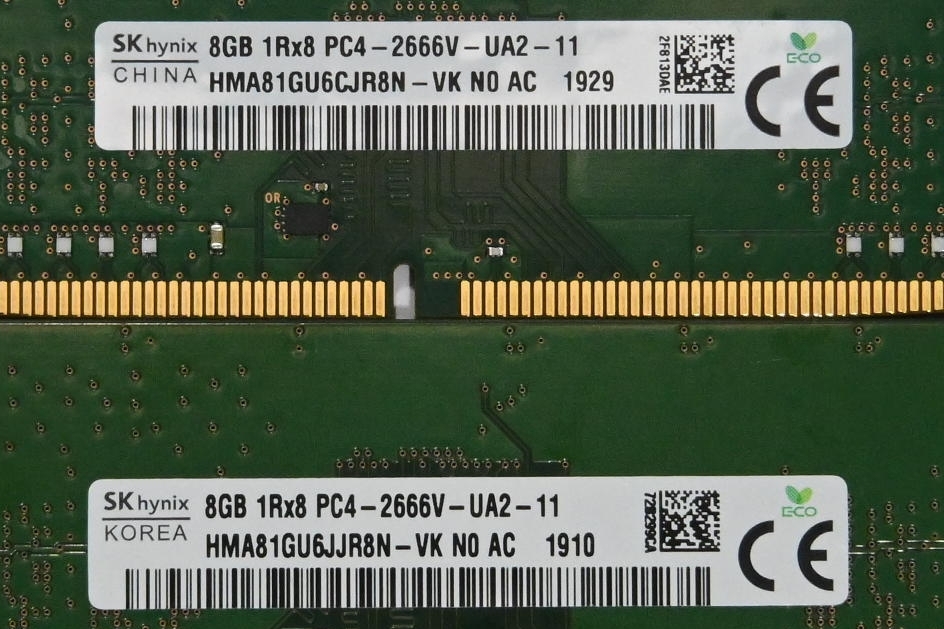 動作保証★メモリー PC4-21300 DDR4-2666 16GB(8GBx2)SKhynix エラー無★029の画像3
