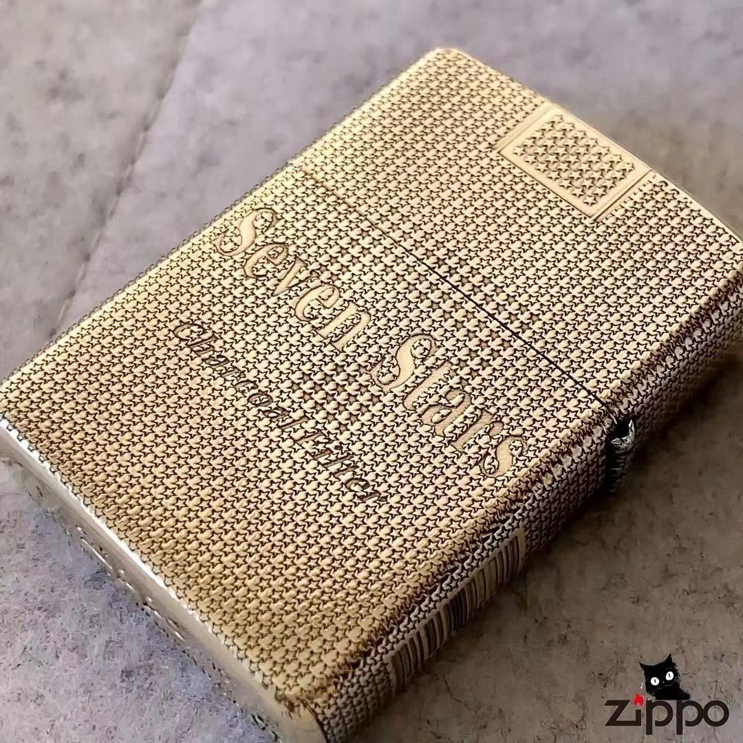 限定 Seven Stars ZIPPO ライター 新品 ZIPPO ジッポー オイルライター 真鍮製 未使用の画像1