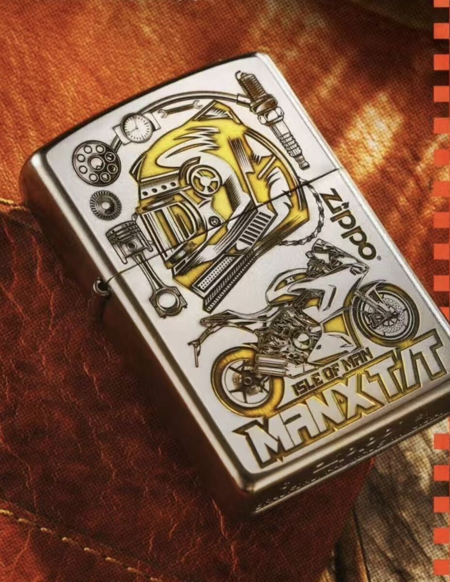 希少品　ZIPPO ジッポー オイルライター バイク　重量感 真鍮 未使用_画像1