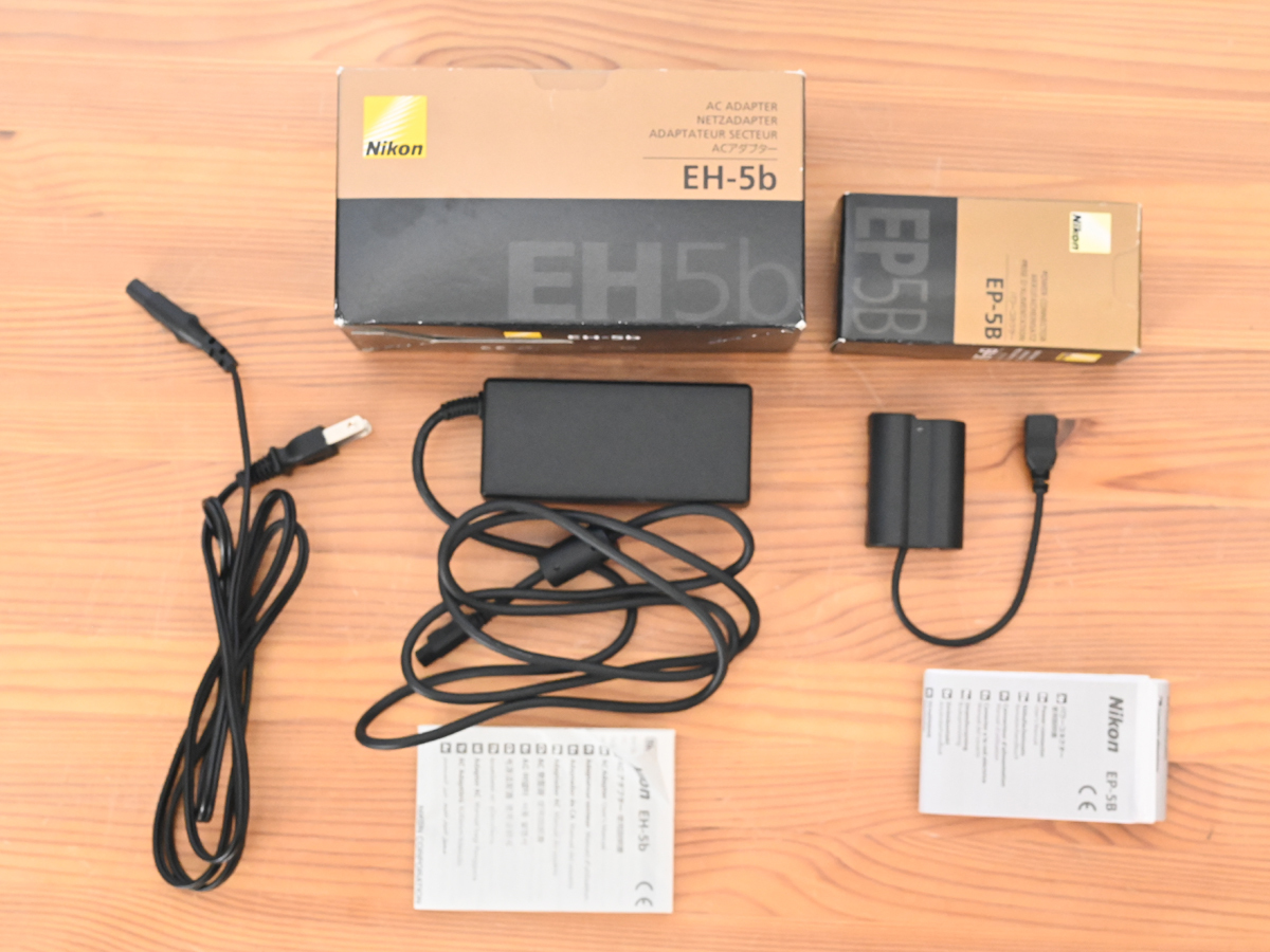 NIKON ACアダプター EH-5b ， パワーコネクター EP-5B セット 【中古美品・動作品】の画像2