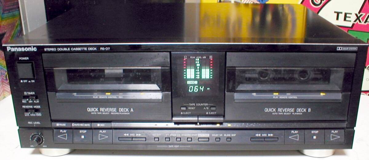 Panasonic RS-D7 Auto Reverse Double Cassette Tape Deck Junk！ SU-Dシリーズ互換 オートリバース ダブル カセットデッキの画像1