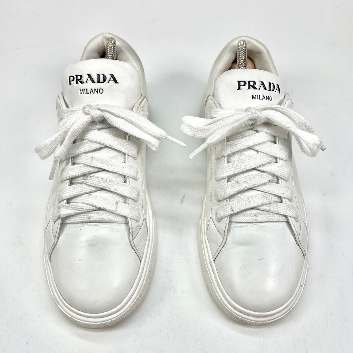 【大人エレガンス】PRADA プラダ スニーカー ミュール ホワイト PRADA プラダ スニーカー 36 ホワイト 白 23 0cm レディース