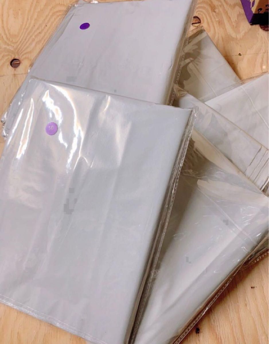 お得　150枚 セット　 ホワイト パケポシール5枚付き　ビニール 宅配袋 大容量 袋 梱包 防水　透け防止