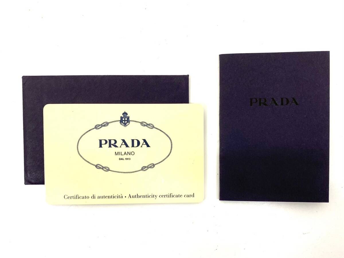 3T5★PRADA/プラダ★ 三角プレート B11213 テスート ショルダーバッグ トートバッグ 肩掛け ナイロン × レザー ブラック 黒 Gカード付_画像9