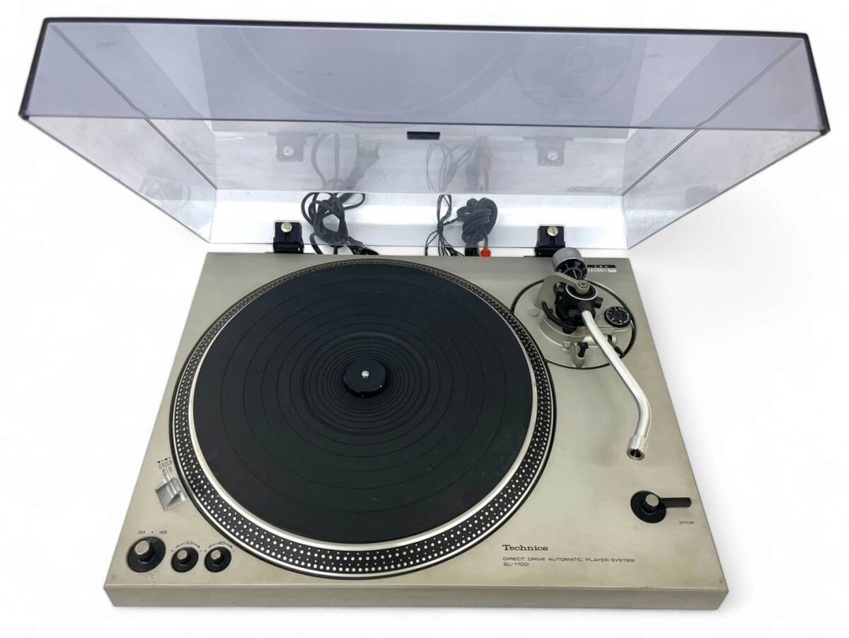 3M5★通電OK★ Technics テクニクス（SL-1700）ターンテーブル レコードプレーヤー オーディオ_画像7