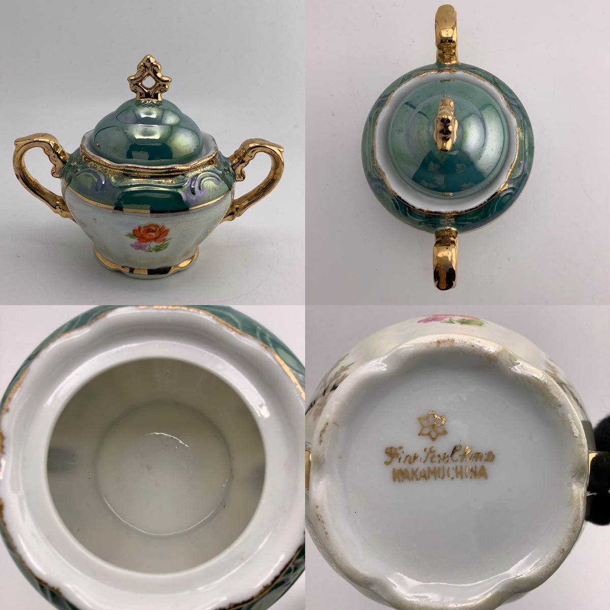 KAKAMU CHINA чай комплект teapot молоко pot сахарница посуда античный Showa Retro коллекция [k8234-y220]