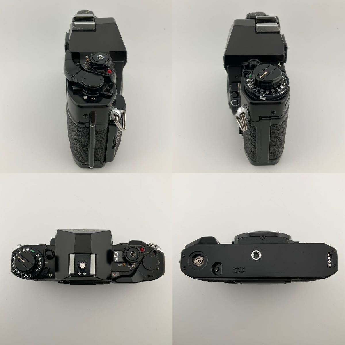 キヤノン Canon フィルム一眼レフカメラ ボディ ブラック A-1 CANON LENS FD 24mm 1:2.8 ボディレンズセット(k5791-t22)_画像4
