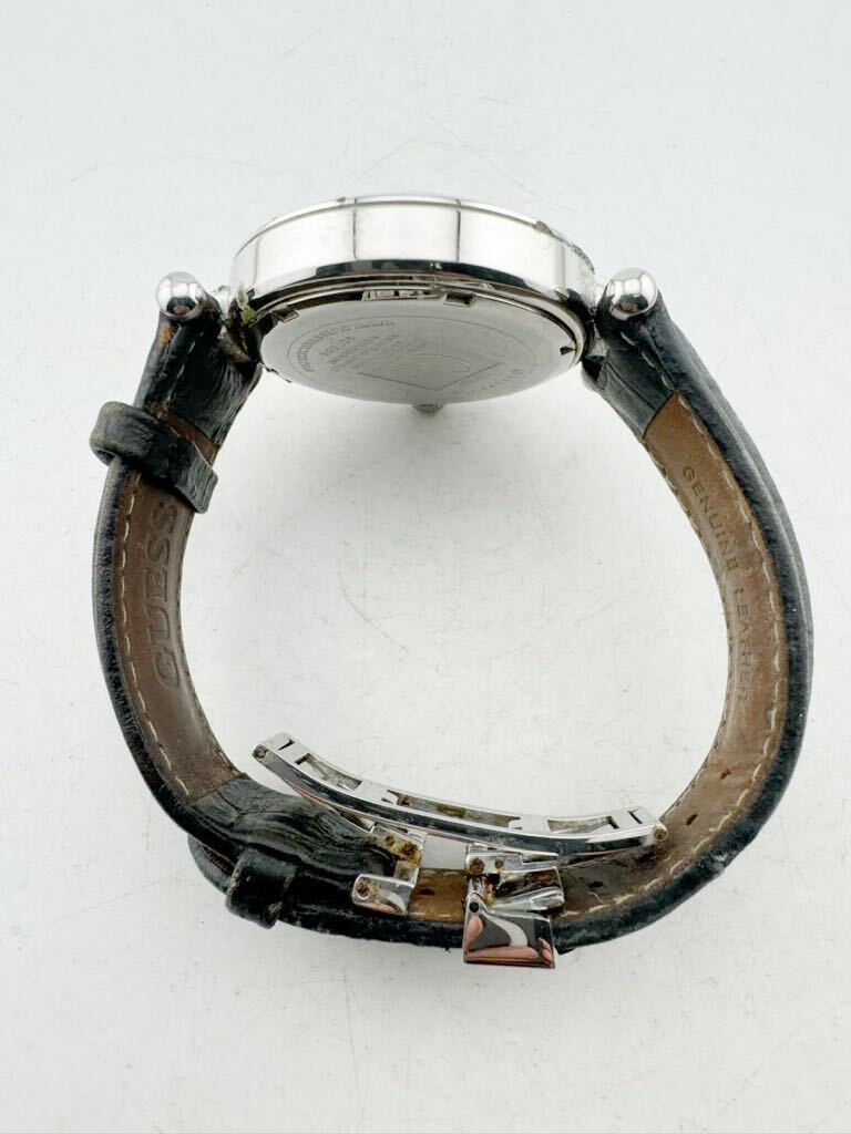 GUESS COLLECTION ゲス GC7000 メンズ 腕時計 QZ クォーツ ブラック文字盤 ヴィンテージ ブランド レザーベルト【k3265】の画像4