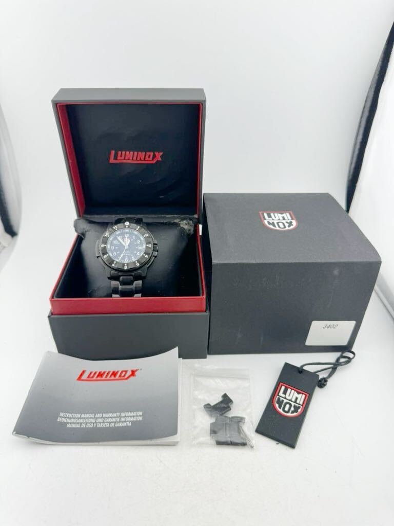 LUMINOX ルミノックス クォーツ腕時計 アナログ ラバー 3400-200 メンズ 腕時計 ケース付き【k3282】の画像1