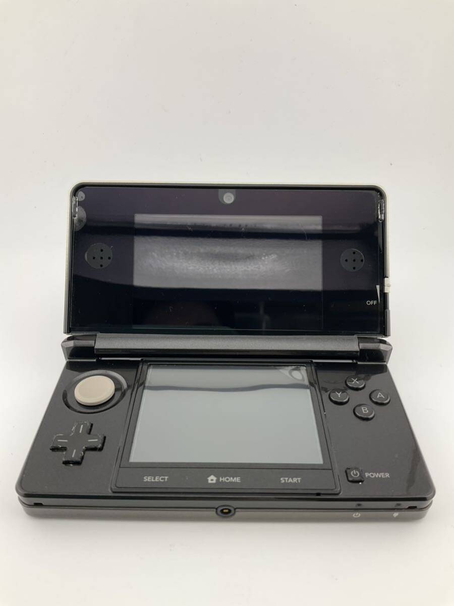 任天堂 Nintendo 3DS 本体 ブラック カセット3枚 北斗の拳 スーパーロボット大戦ARカード6枚 中国仕様ACアダプタ 通電確認済(k5670-y210)_画像2