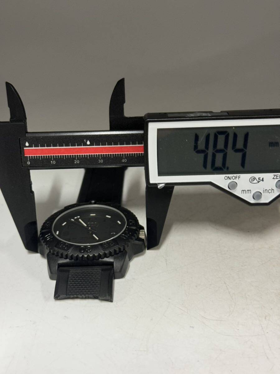 LUMINOX ルミノックス クォーツ メンズ腕時計 アナログ ラバー ケースつき BLK【k3288】の画像7
