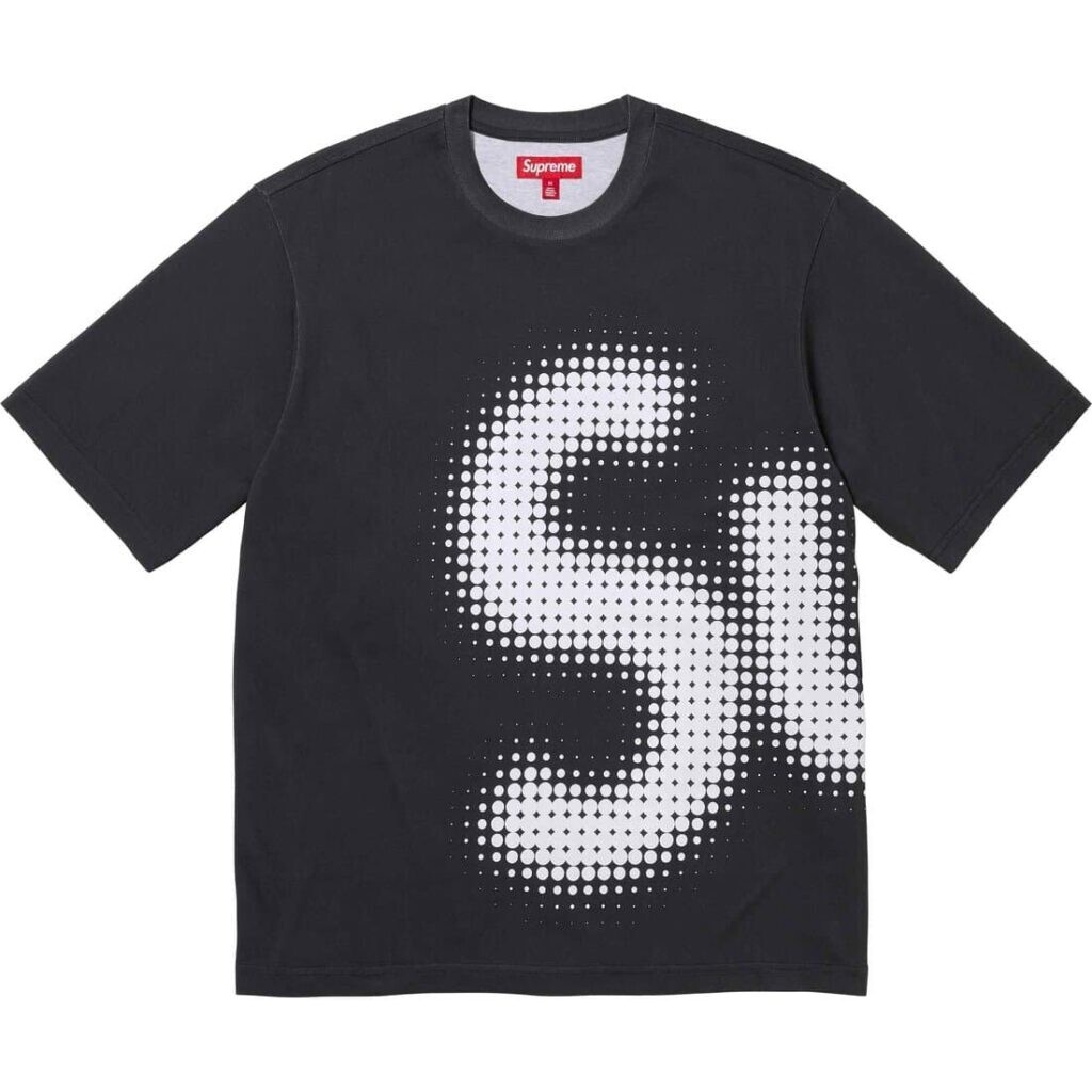 S 国内 本物 Supreme Halftone S/S Top 24SS Tシャツ シュプリームTシャツ 黒 Black ブラック シュプリーム Tee Logo ハーフトーンの画像1