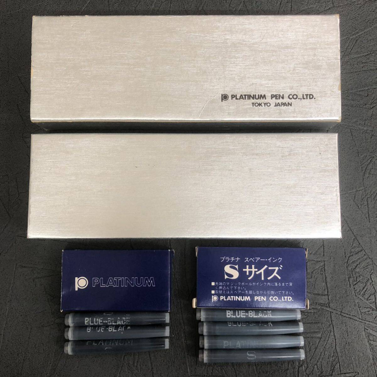 未使用 万年筆 PLATINUM プラチナ ペン先 18K 細軟 ゴールド 昭和レトロ 文房具 筆記具_画像3