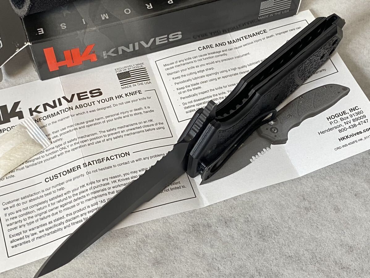 未使用 HK knife HOGUE knife ホーグ フリッパー ナイフ H&K フォルダー G10 グラスブレイカー 田村装備開発の画像5