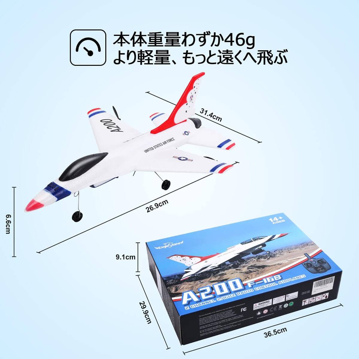  radio controlled airplane glider jet jumbo beginner oriented flight hour 30 minute battery 2 piece EPP material 