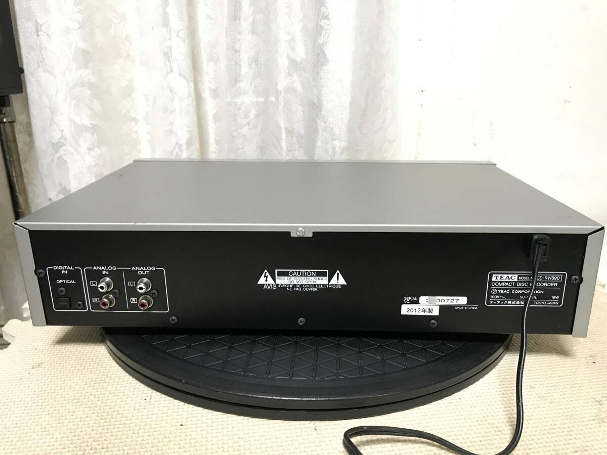 M2288 TEAC ティアック CDレコーダー CD-RW890 全国送料無料_画像7