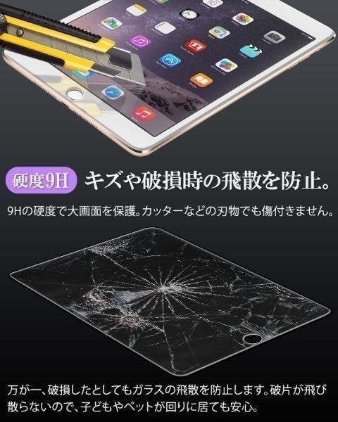 T 2枚入り 第10世代 iPad (2022) 10.9インチ ブルーライトカット ガラス フィルム アイパッド 保護 カバー シート シール Glass Film 9Hの画像2