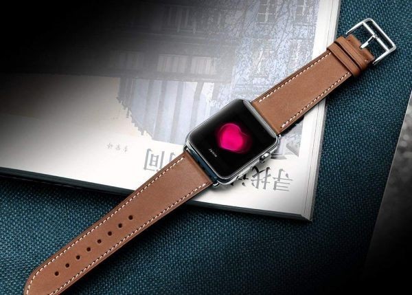 Apple Watch バンド 49ｍｍ 45mm 44ｍｍ 42mm 茶色 バンド 本革 45ミリ 44ミリ 42ミリ ビジネス アップルウォッチ 時計 ベルト レザー製の画像3