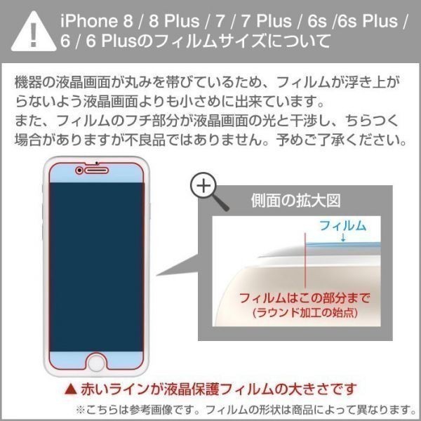 2枚 iPhone se (2世代 3世代 ) iphone8 iphone7 iphone6s iphone6 ガラスフィルム 保護シール シート カバー アイフォン スクリン 画面 9H_画像7