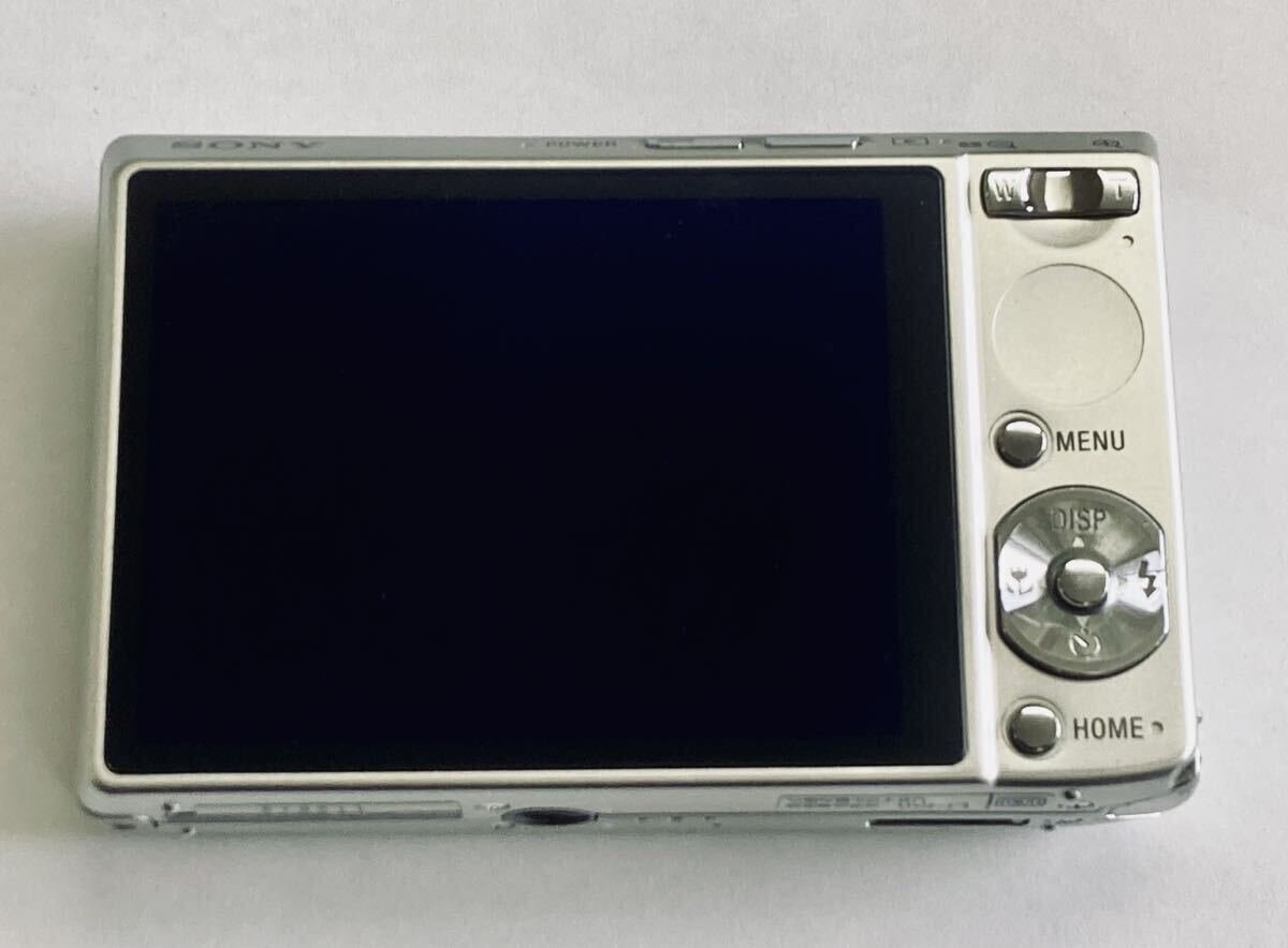 TH 通電OK SONY Cyber-shot ソニー サイバーショット コンパクトデジタルカメラ DSC-T100 デジカメ シルバー バッテリー充電器付きの画像3