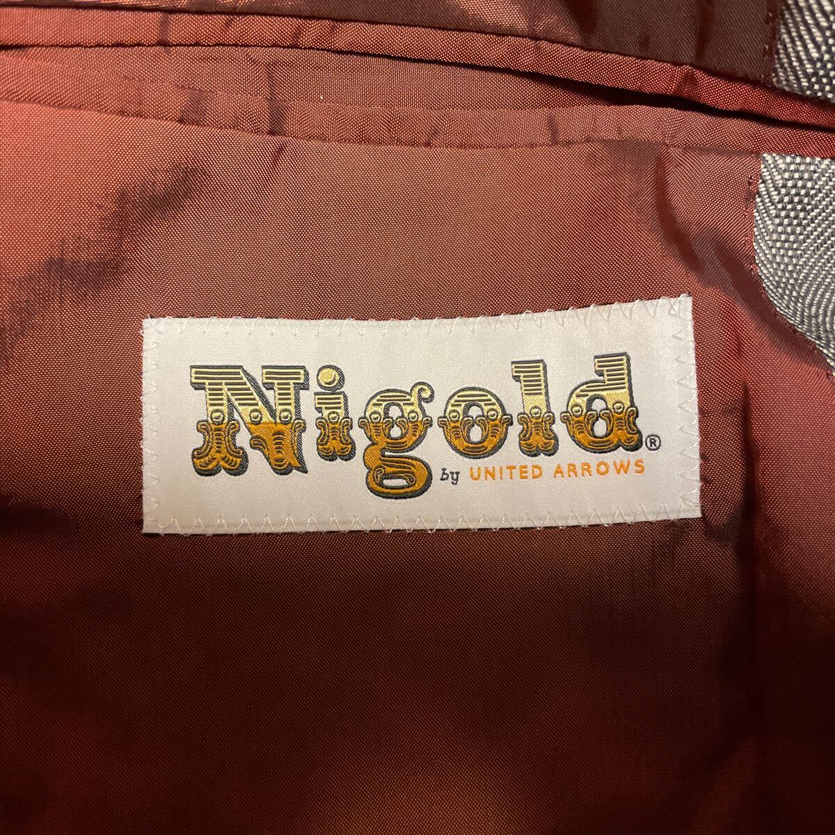 Nigold by UNITEDARROWS 3ピース　スーツ　ジャケット　ベスト　パンツ　サイズ50 グレー　灰_画像3