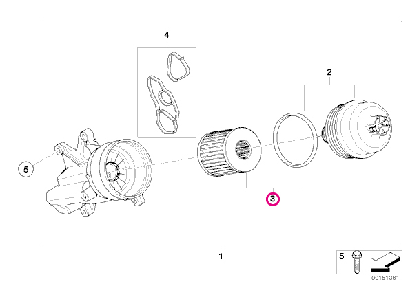 BMW MINI ミニロードスター(R59) SYJCW用 純正エンジンオイル＋オイルフィルターセット_画像3