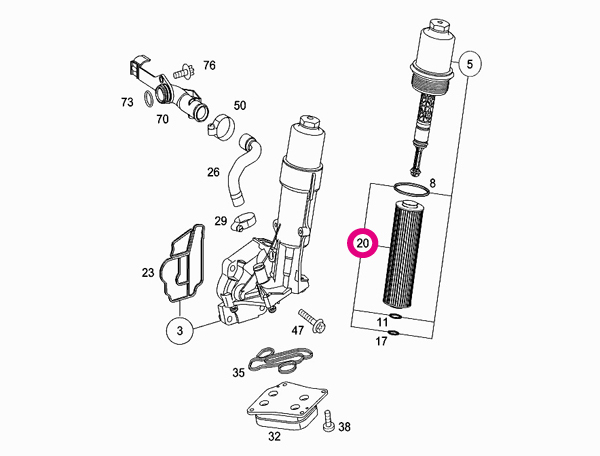 ベンツ Cクラスステーションワゴン(T203) 203246用 純正エンジンオイル＋オイルフィルターセット Mercedes-Benz メルセデス・ベンツ_画像3