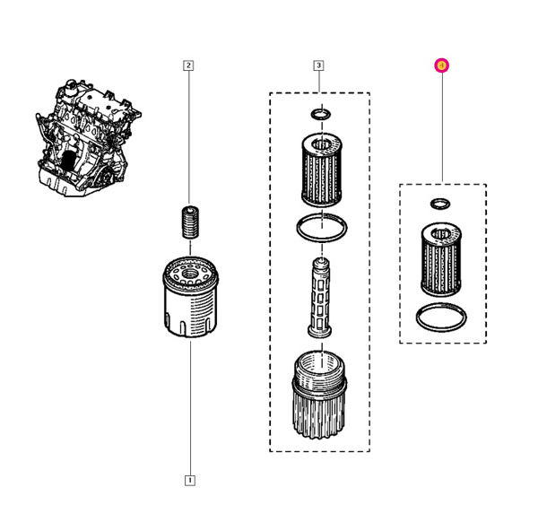 Renault ルノー トゥインゴ 06D7F用 オイルフィルター_画像4