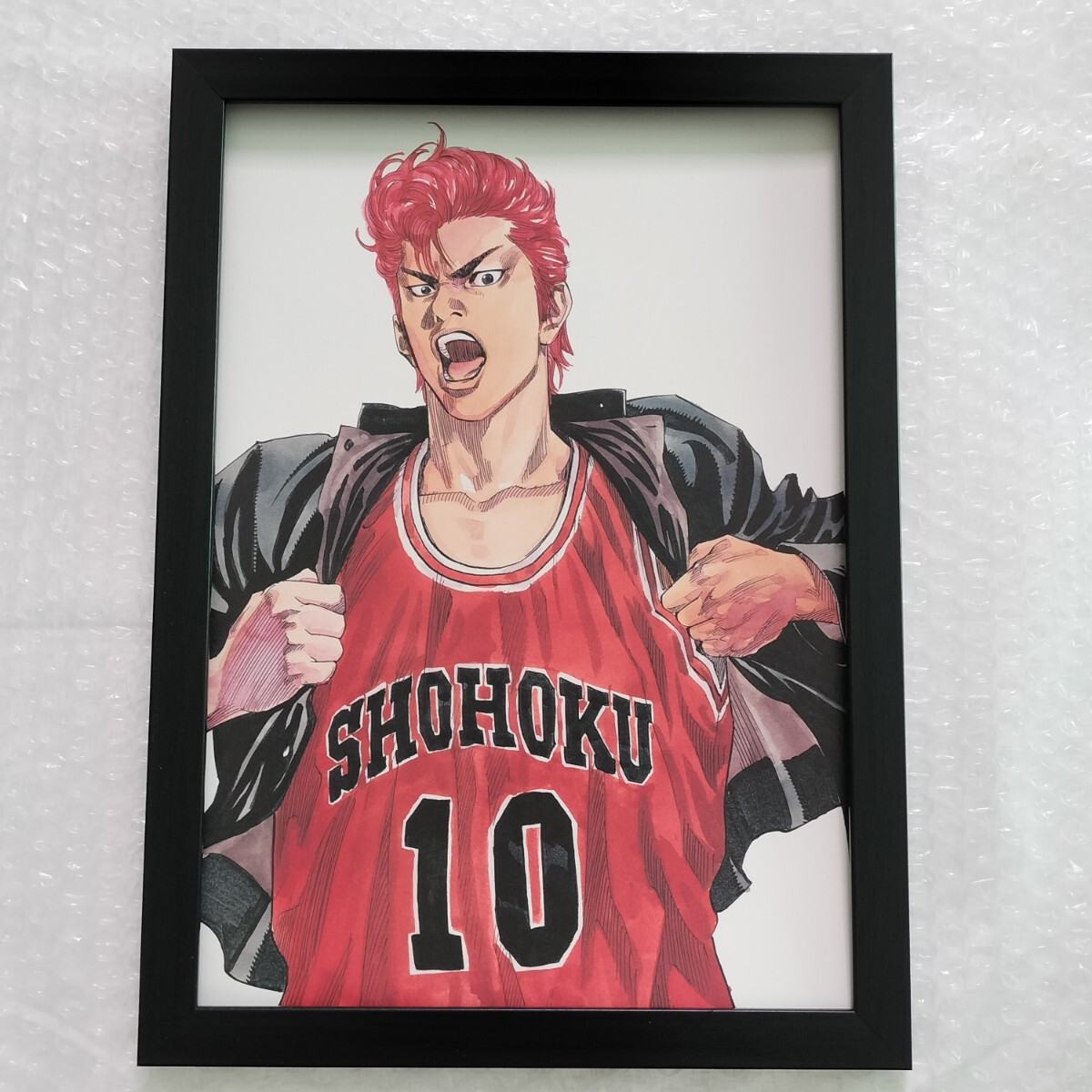 スラムダンク■イラスト■額入り■A4サイズ 額装品■ポスター風デザイン 印刷物■フレーム■SLAM DUNK■A-04 桜木花道_画像1