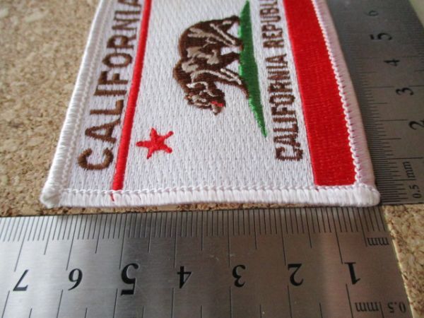 80s カリフォルニア CALIFORNIA ワッペン/クマ州旗ビンテージVoyagerリパブリックPATCH土産アップリケUSAスーベニア共和国くま熊ベア D21の画像10