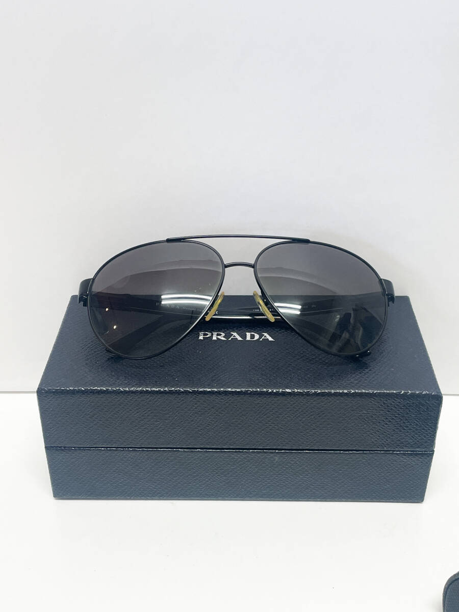  Prada PRADA SPR59N чёрный прекрасный товар солнцезащитные очки Teardrop 