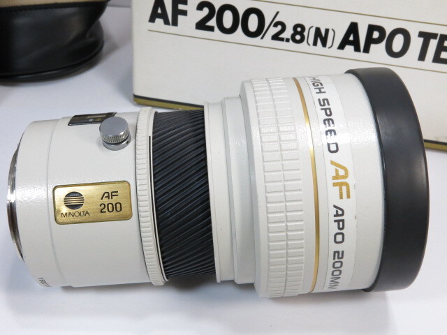 【 美品 】MINOLTA High-Speed APO AF200mmF2.8 APO TELE Aマウント ソニーαに ミノルタ 別売ケース付 [管MI2826_画像2